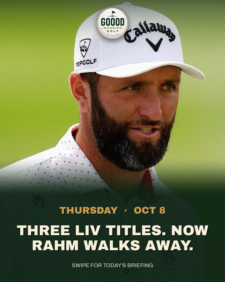 This morning's Instagram cover: Three LIV titles. Now Rahm walks away.