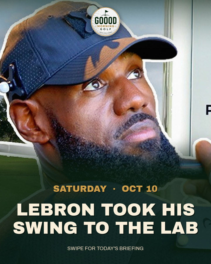 This morning's Instagram cover: LeBron took his swing to the lab