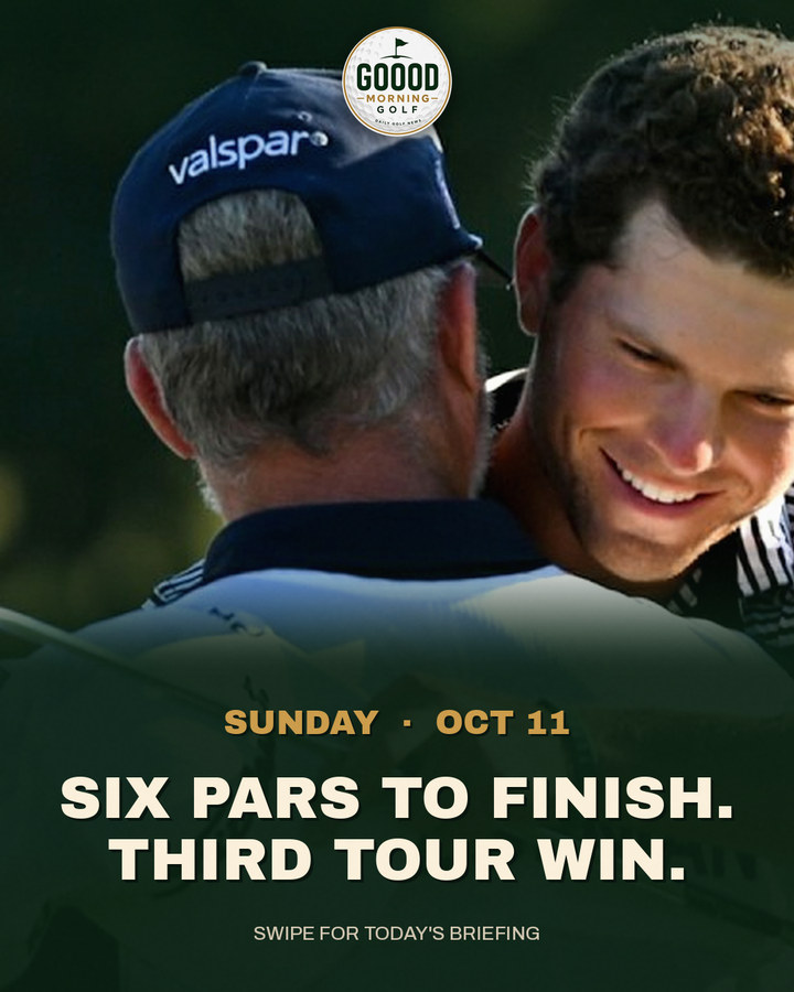 This morning's Instagram cover: Six pars to finish. Third Tour win.