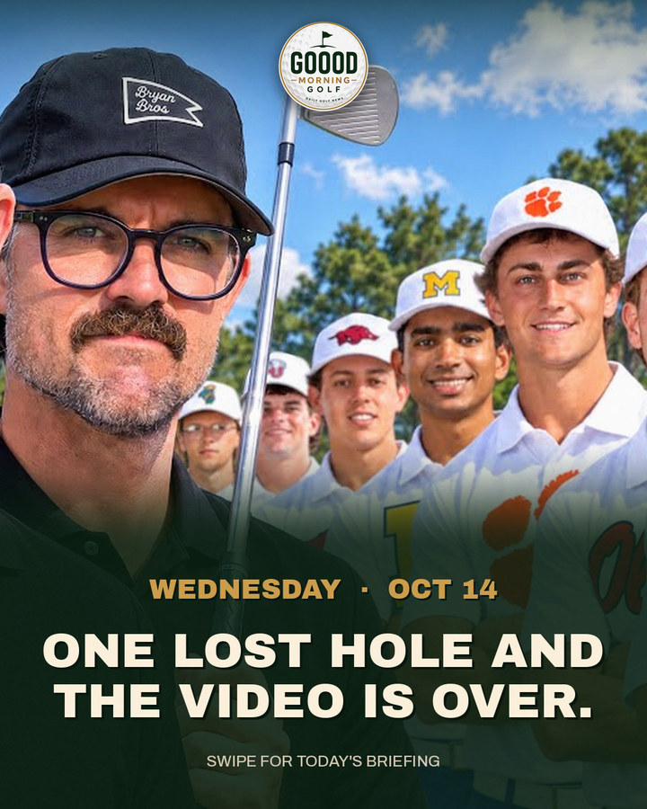 This morning's Instagram cover: One lost hole and the video is over.