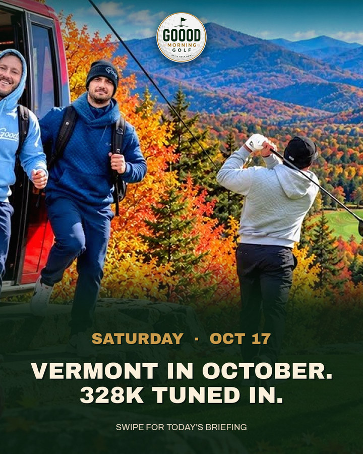 This morning's Instagram cover: Vermont in October. 328K tuned in.